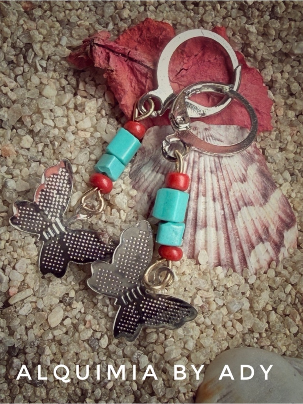 Turquoise Silver butterfly 🦋 Earrings . Inspirational jewelry | TRANSFORMATION